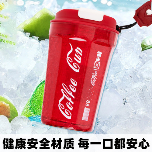 網紅八角塑膠咖啡杯通用可攜式高顔值咖啡杯簡約時尚塑膠水杯子禮品