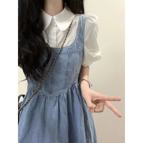 【博主同款x藍韻】JESSIE法式精緻氣質連衣裙夏女收腰度假碎花裙