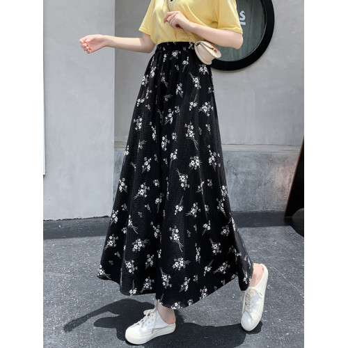 雪紡碎花裙子半身裙夏季2025新款氣質遮胯大擺長裙高腰a字裙女裝 雪紡碎花裙子半身裙夏季2025新款氣質遮胯大擺長裙高腰a字裙女裝