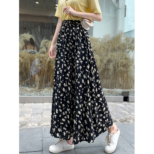 雪紡碎花裙子半身裙夏季2025新款氣質遮胯大擺長裙高腰a字裙女裝 雪紡碎花裙子半身裙夏季2025新款氣質遮胯大擺長裙高腰a字裙女裝