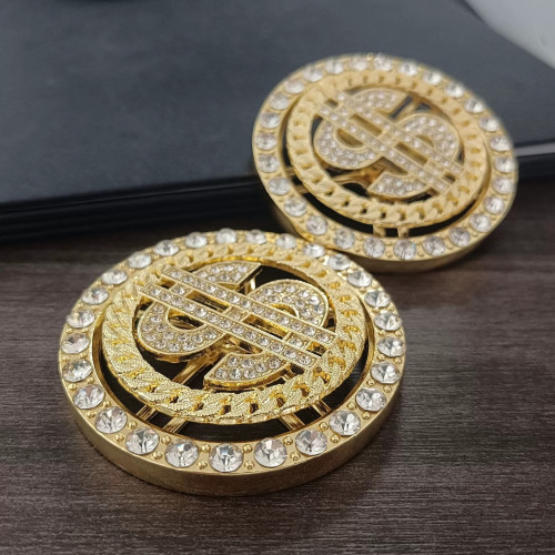 DIY飾品手機殼背貼鑲鑽時來運轉美金發字招財旋轉抖音網紅同款