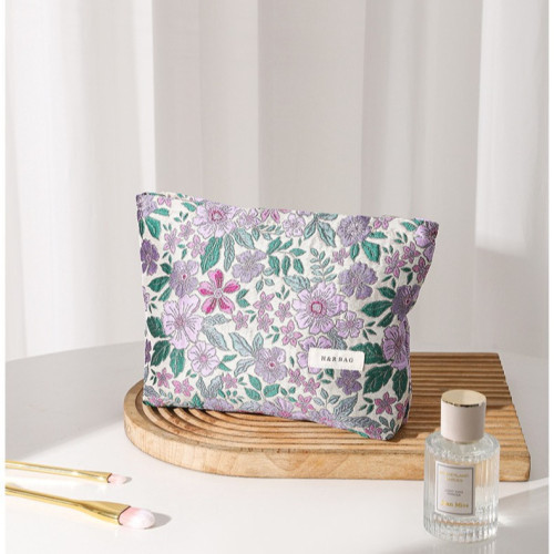 新款法式復古提花化妝包大容量高級感隨身攜帶手拿包收納包洗漱包 新款法式復古提花化妝包大容量高級感隨身攜帶手拿包收納包洗漱包