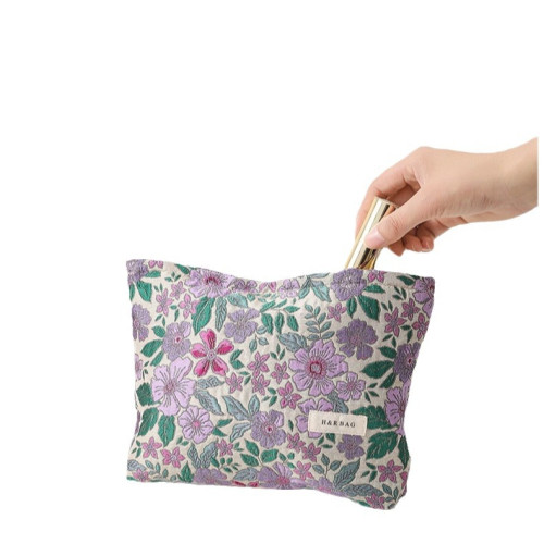 新款法式復古提花化妝包大容量高級感隨身攜帶手拿包收納包洗漱包 新款法式復古提花化妝包大容量高級感隨身攜帶手拿包收納包洗漱包