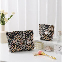 小衆in’s風滿天星提花可攜式化妝收納包大容量旅行護膚品化妝包內