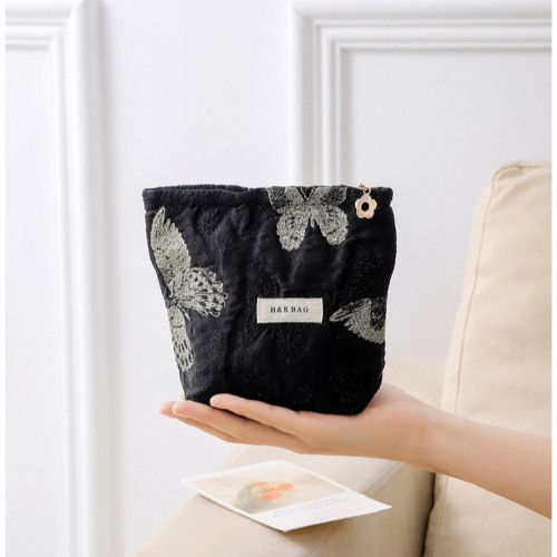 新款國風金絲蝴蝶日常搭配化妝包大容量高級感護膚品收納包手拿包 新款國風金絲蝴蝶日常搭配化妝包大容量高級感護膚品收納包手拿包