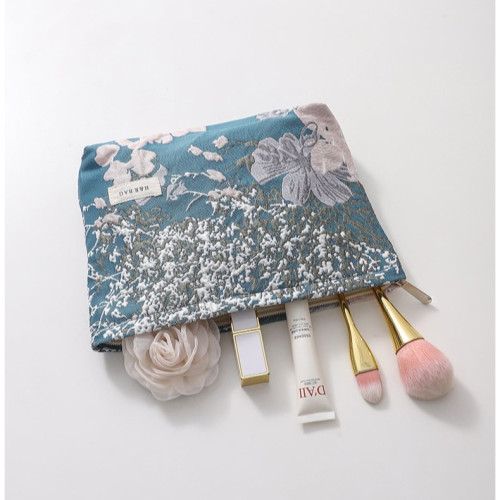 新款清新金絲提花大容量高級感化妝包隨身可攜式口紅收納包洗漱包 新款清新金絲提花大容量高級感化妝包隨身可攜式口紅收納包洗漱包