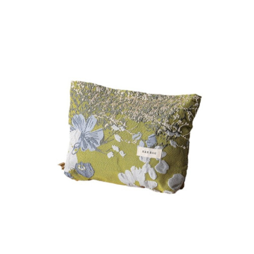 新款清新金絲提花大容量高級感化妝包隨身可攜式口紅收納包洗漱包 新款清新金絲提花大容量高級感化妝包隨身可攜式口紅收納包洗漱包