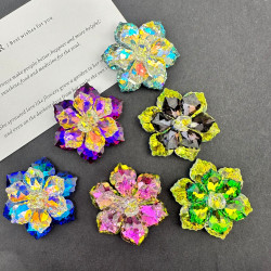 高檔玻璃鑽花朵 diy手工編織包包服飾胸針髮飾品掛飾鞋帽配件