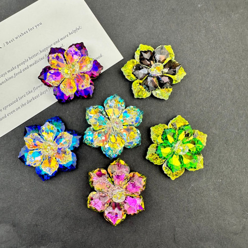 高檔玻璃鑽花朵 diy手工編織包包服飾胸針髮飾品掛飾鞋帽配件