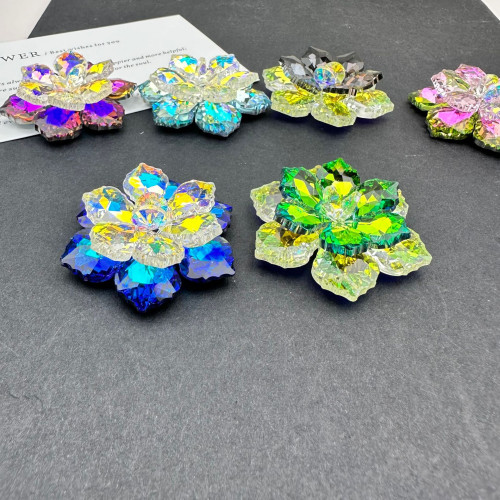高檔玻璃鑽花朵 diy手工編織包包服飾胸針髮飾品掛飾鞋帽配件