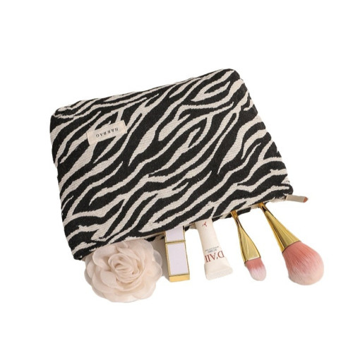 簡約復古提花豹紋化妝包大容量高級感隨身物品收納包手拿包零錢包 簡約復古提花豹紋化妝包大容量高級感隨身物品收納包手拿包零錢包