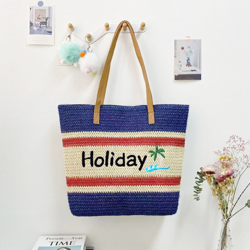 2024新款女士單肩包草編包編織包紙編包購物包媽咪包沙灘包大 2024新款女士單肩包草編包編織包紙編包購物包媽咪包沙灘包大