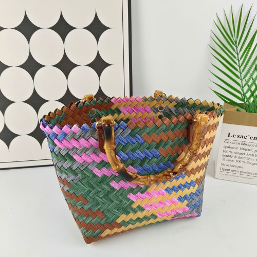 法式復古美拉德風手提包臘腸狗編織包菜籃子女士大容量海邊度假包 法式復古美拉德風手提包臘腸狗編織包菜籃子女士大容量海邊度假包