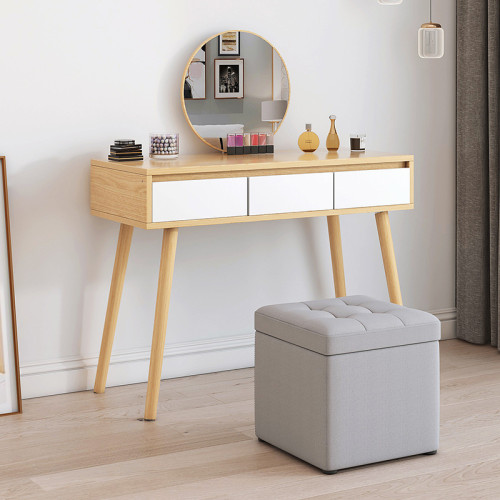 億家達客廳時尚矮凳收納儲物凳子家用可坐門口換鞋凳布藝皮革腳凳