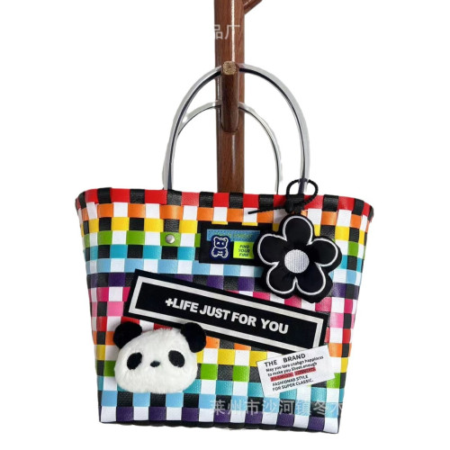 2024新款多巴胺彩色編織包DIY原型包是u提菜籃子包包 2024新款多巴胺彩色編織包DIY原型包是u提菜籃子包包