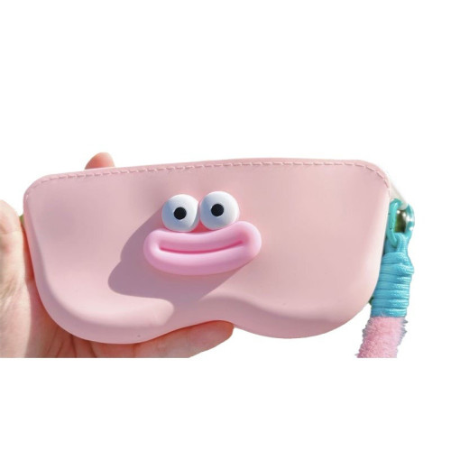 卡通可愛可攜式矽膠眼鏡袋撞色墨鏡太陽鏡保護套掛包眼鏡盒收納包 卡通可愛可攜式矽膠眼鏡袋撞色墨鏡太陽鏡保護套掛包眼鏡盒收納包