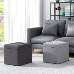 億家達客廳時尚矮凳收納儲物凳子家用可坐門口換鞋凳布藝皮革腳凳