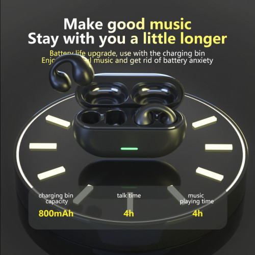 新款TLG-03骨傳導藍牙耳機夾耳式無線藍牙耳機雙耳超長續航入耳式