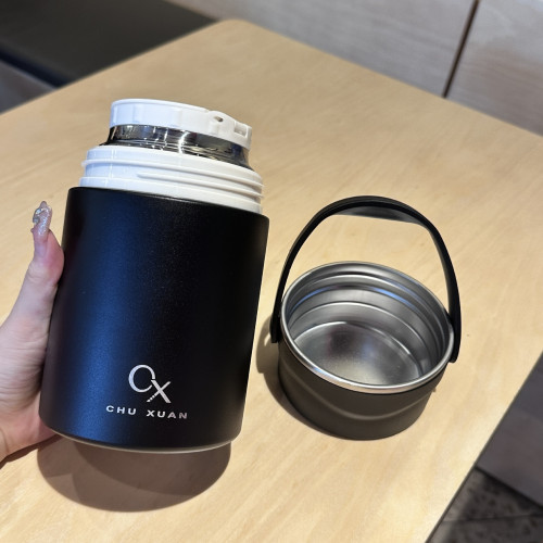 韓版簡約奶油色系燜粥保溫杯多功能飯盒燜燒杯禮品杯子可攜式燜燒罐