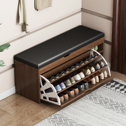 入戶門口換鞋凳家用可坐鞋櫃坐凳一體鞋架軟包坐墊玄關進門穿鞋凳