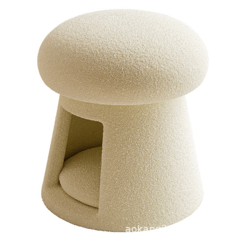 創意貓窩換鞋凳門口家用奶油風蘑菇矮凳入戶玄關收納凳進門穿鞋凳 創意貓窩換鞋凳門口家用奶油風蘑菇矮凳入戶玄關收納凳進門穿鞋凳