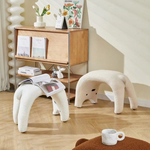 【爆款】北歐家用矮凳玄關入戶網紅換鞋凳梳妝凳超軟可愛貓咪凳