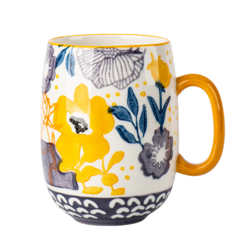 花韻馬克杯陶瓷杯家用水杯辦公室精緻早餐杯情侶杯子大容量咖啡杯 花韻馬克杯陶瓷杯家用水杯辦公室精緻早餐杯情侶杯子大容量咖啡杯