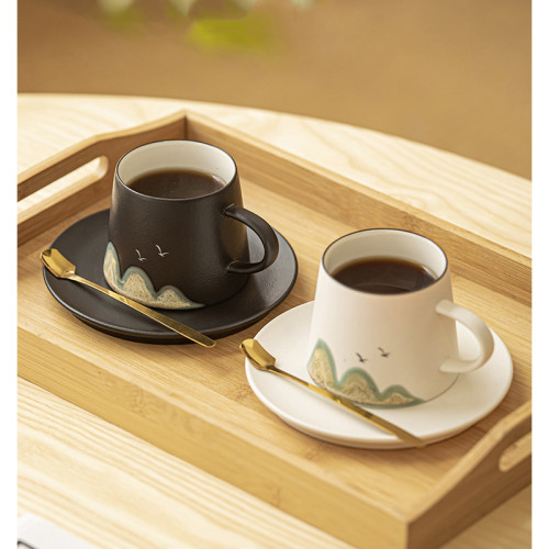 咖啡杯子陶瓷家用水杯男女下午茶拿鐵杯子帶勺子防燙馬克杯帶禮盒 咖啡杯子陶瓷家用水杯男女下午茶拿鐵杯子帶勺子防燙馬克杯帶禮盒