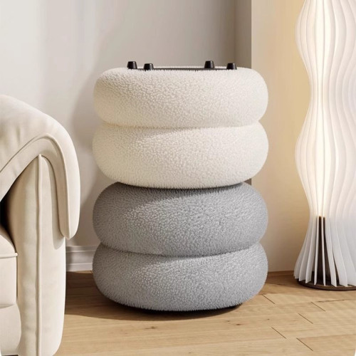 家用換鞋凳入戶門口可坐穿鞋凳玄關網紅創意圓凳奶油風小凳子坐墩 家用換鞋凳入戶門口可坐穿鞋凳玄關網紅創意圓凳奶油風小凳子坐墩