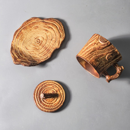 手工粗陶咖啡杯個性帶把手沖咖啡馬克杯創意復古藝術拉花杯日式 手工粗陶咖啡杯個性帶把手沖咖啡馬克杯創意復古藝術拉花杯日式