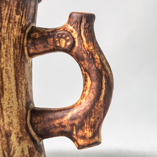 手工粗陶咖啡杯個性帶把手沖咖啡馬克杯創意復古藝術拉花杯日式 手工粗陶咖啡杯個性帶把手沖咖啡馬克杯創意復古藝術拉花杯日式