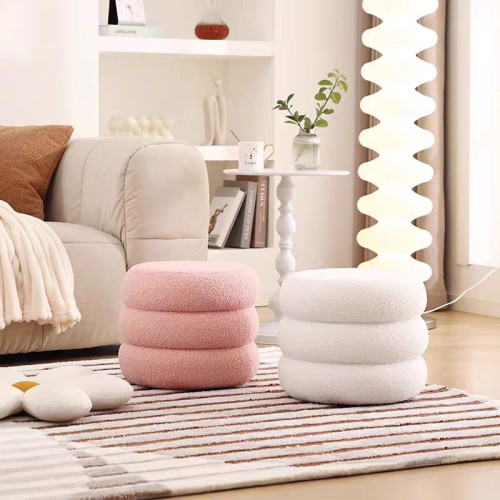 客廳小凳子家用圓凳網紅兒童沙發凳羊羔絨板凳矮凳簡約坐墩換鞋凳 客廳小凳子家用圓凳網紅兒童沙發凳羊羔絨板凳矮凳簡約坐墩換鞋凳