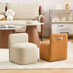 茶幾小凳子家用矮凳帶靠背高級感客廳沙發凳換鞋凳腳凳輕奢墩子凳