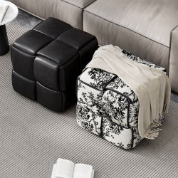 坐墩簡約家用方凳沙發網紅茶幾換鞋凳客廳門口臥室輕奢魔方小凳子