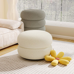 奶油風小凳子家用客廳沙發圓凳網紅矮板凳創意坐墩入戶門口換鞋凳
