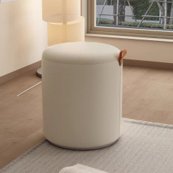 網紅奶油風化妝凳圓凳可旋轉家用臥室梳妝凳女生家用客廳換鞋凳