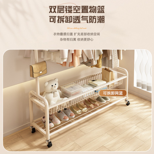衣架落地臥室掛衣架可移動家用室內輕奢網紅晾衣服架子簡易衣帽架 衣架落地臥室掛衣架可移動家用室內輕奢網紅晾衣服架子簡易衣帽架