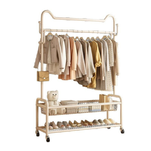 衣架落地臥室掛衣架可移動家用室內輕奢網紅晾衣服架子簡易衣帽架 衣架落地臥室掛衣架可移動家用室內輕奢網紅晾衣服架子簡易衣帽架