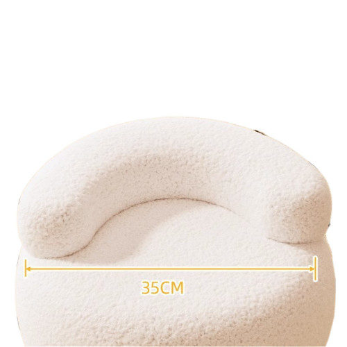 奶油風家用小凳子沙發凳客廳茶幾旁邊矮凳小板凳圓凳靠背椅換鞋凳