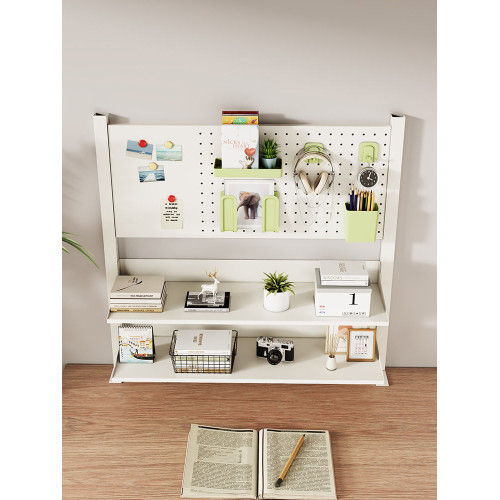 桌面置物架家用書桌洞洞書架多層鐵藝可調磁吸收納置物架家用 桌面置物架家用書桌洞洞書架多層鐵藝可調磁吸收納置物架家用