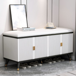 億家達換鞋凳門口可坐式軟包穿鞋凳輕奢網紅進門家用長坐凳卡座