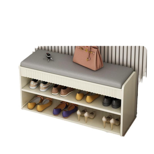 奶油風換鞋凳家用門口進門穿鞋凳可坐式鞋櫃一體軟包坐墊入戶鞋架 奶油風換鞋凳家用門口進門穿鞋凳可坐式鞋櫃一體軟包坐墊入戶鞋架
