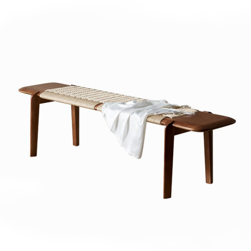 北歐藤編床尾凳臥室入戶試換鞋凳腳踏榻前床邊長條凳服裝店凳子 北歐藤編床尾凳臥室入戶試換鞋凳腳踏榻前床邊長條凳服裝店凳子