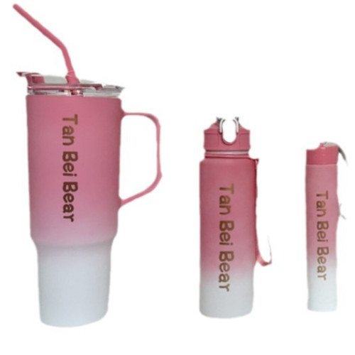 高顔值PS塑膠杯漸變吸管杯新款汽車杯可攜式把手三件套水杯 高顔值PS塑膠杯漸變吸管杯新款汽車杯可攜式把手三件套水杯