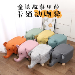 科技布卡通動物凳禮品換鞋凳小板凳居家兒童創意小矮凳