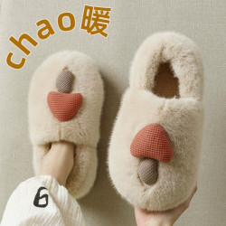 棉拖鞋女款秋冬季包跟月子室內家居厚底保暖防滑家用毛毛絨棉鞋男
