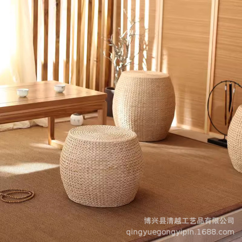 草編坐凳矮凳田園簡約客廳門廳換鞋凳沙發凳圓凳蒲草坐墩兒童小凳 草編坐凳矮凳田園簡約客廳門廳換鞋凳沙發凳圓凳蒲草坐墩兒童小凳