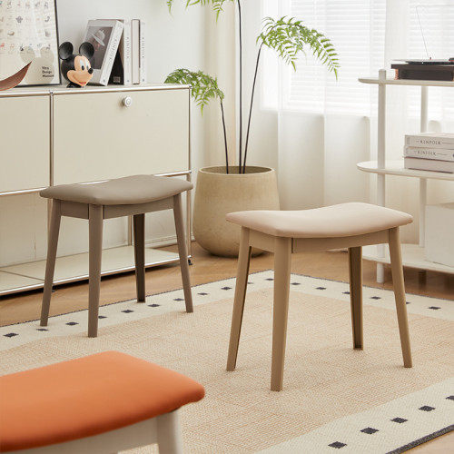 家用簡約梳妝凳弧形皮製小矮凳客廳玄關換鞋凳方凳女生臥室化妝凳 家用簡約梳妝凳弧形皮製小矮凳客廳玄關換鞋凳方凳女生臥室化妝凳