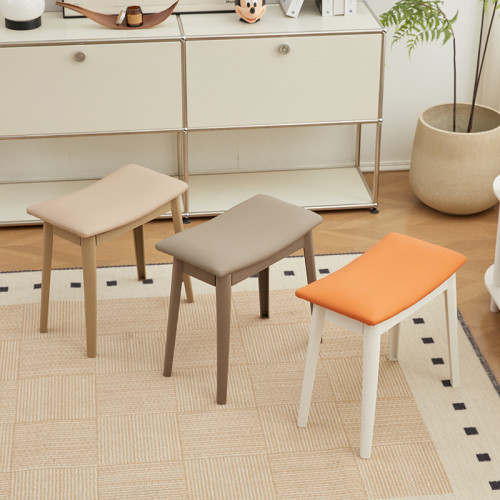 家用簡約梳妝凳弧形皮製小矮凳客廳玄關換鞋凳方凳女生臥室化妝凳 家用簡約梳妝凳弧形皮製小矮凳客廳玄關換鞋凳方凳女生臥室化妝凳