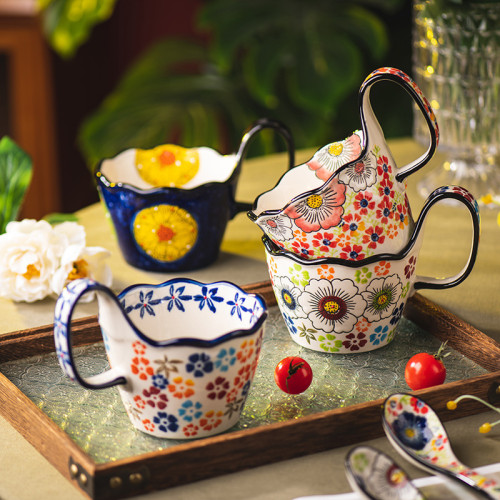 手繪杯陶瓷水杯家用早餐杯馬克杯辦公室杯子情侶杯咖啡杯 手繪杯陶瓷水杯家用早餐杯馬克杯辦公室杯子情侶杯咖啡杯